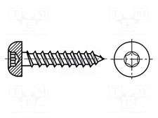 Image of SPAX TX10 Head: cheese head Torx WIROX for wood 3x12 Screw