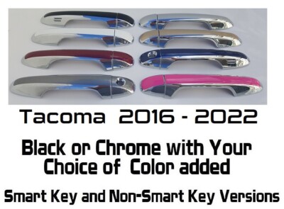 Custom Black OR Chrome Door Handle Covers 2016-2023 Toyota Tacoma U PICK COLOR