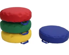 Factory Direct 13304-AS SoftScape 15" Round Bean 4" Floor Cushions qty-4