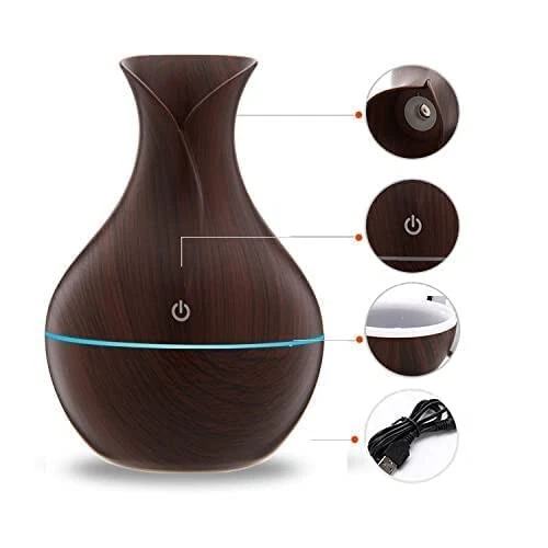 Oil diffuser Portable USB LED 7 Color Humidifier Mist Purifier for Car Home - Image 2 of 4