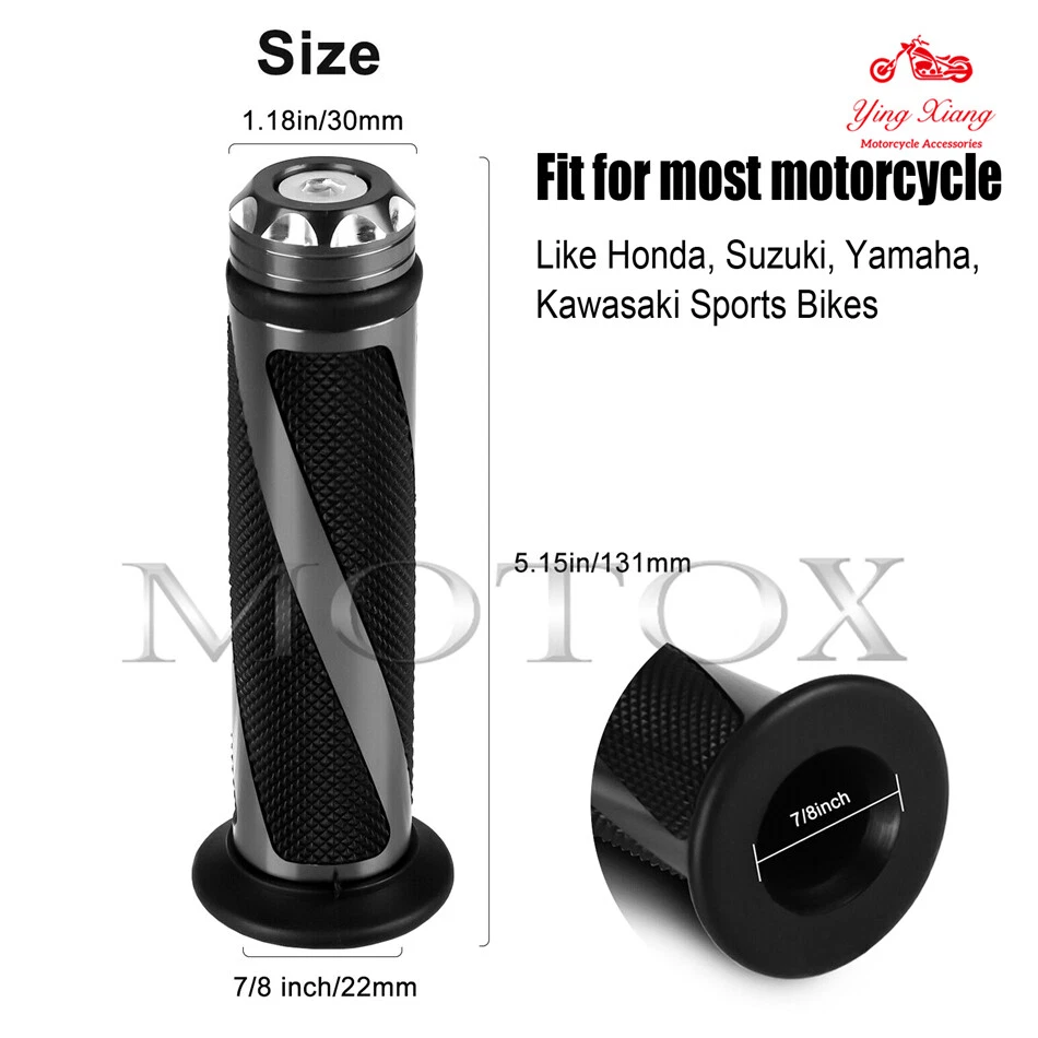 Apto para Ninja 400 650 1000 7/8" manillar empuñaduras acelerador giro mango agarre ajuste Foto 4 de 4