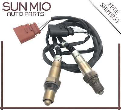 2PCS Front&Downstream Oxygen Sensor For VW Beetle Golf Jetta Passat Rabbit 2.5L