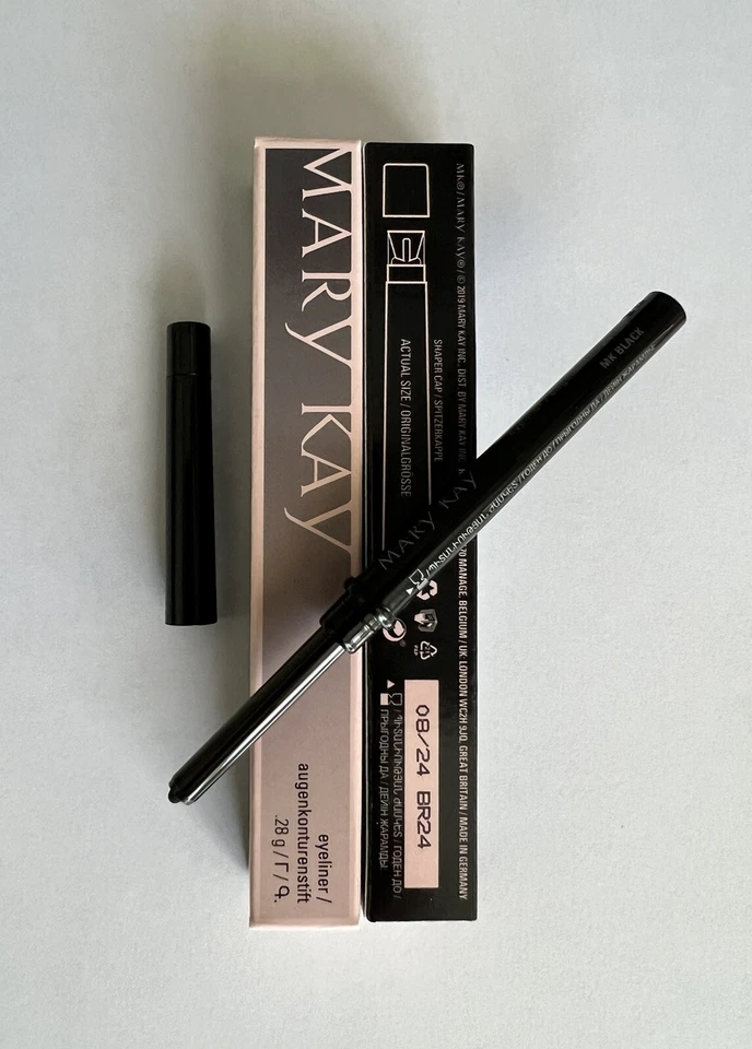 LOTE de 2 delineadores de ojos Mary Kay NEGRO. Exp. 08/2024. Nuevo. Foto 2 de 2