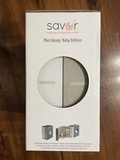Savor  The Original Deluxe Baby Keepsake Box  Fabric Bound Acid-Free  Slate