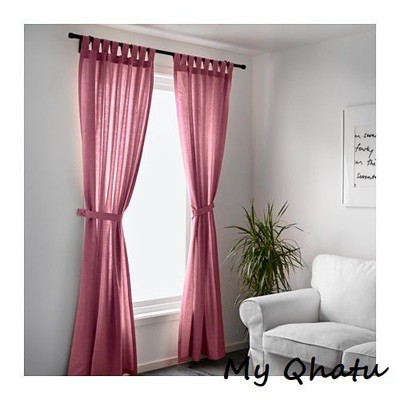 Ikea Curtains Light Red Lenda 2 Panels 55 X 98 100 Cotton Pair