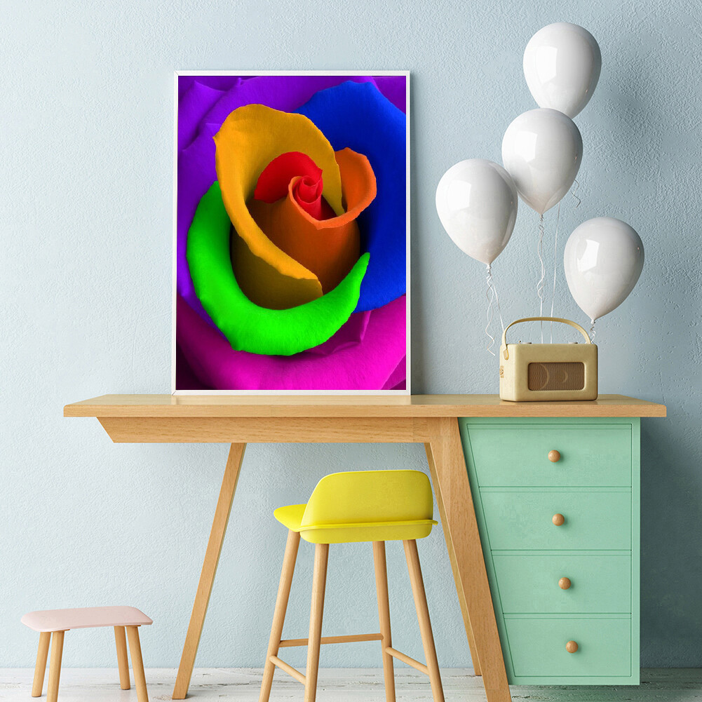 5D Diamond Painting Color Flowers Set Full Round Mosaic Picture Home