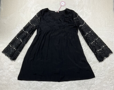 chinese dress ladies Umgee Clothing Satin Animal Print Long Sleeve Babydoll Dress S