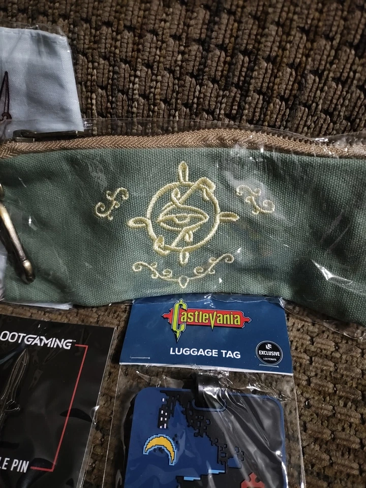 Loot Crate Merchandise Lot Fallout Castlevania Elder scrolls Pin Pouch Bandana - Image 3 of 4