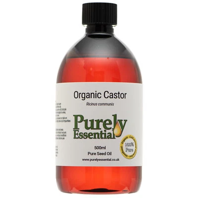 PURELY ESSENTIAL Organic Castor Oil Certified Pure Natural Oil Hexane Free 50ml 100ml 500ml