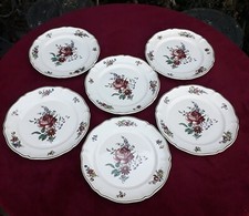6 Assiettes Villeroy & Boch Strasbourg Mettlach ø 25cm 1562 TBE lot2 Champêtre 