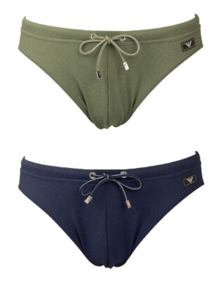EMPORIO ARMANI sea briefs swimming pool suit elastic waist with external drawstring b