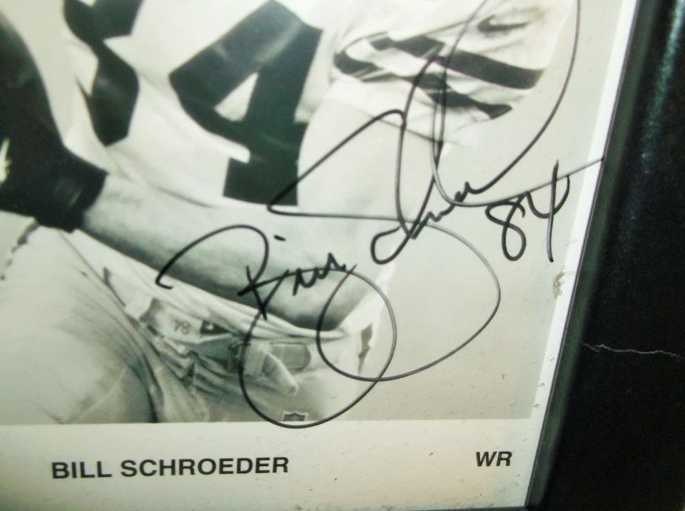 NFL Green Bay Packers BILL SCHROEDER #84 SIGNED Black & White Framed 5X7 Photo Foto 2 de 2