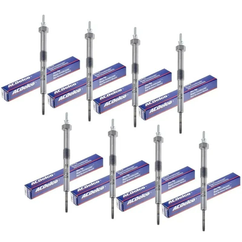 8pcs OEM ACDelco Diesel Glow Plugs For Silverado Sierra Duramax 6.6L 9G - Image 2 of 2