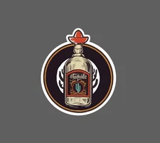 Tequila Sticker Cowboy Hat Waterproof Drinking Bar NEW