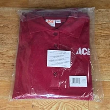 Ace Hardware Long Sleeve Polo Shirt -XL - Red Womens  Employee Uniform Shirt