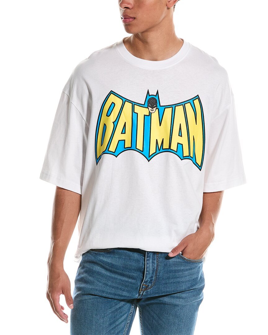 Мужская футболка Оверсайз с принтом Бэтмена Lanvin X Dc Comics белая L 39190₽