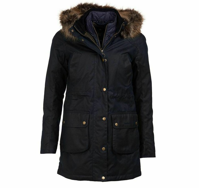 barbour hooded coat womens