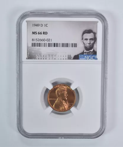 1949-D Lincoln Wheat Cent MS66 RD NGC Special Label