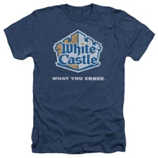 WHITE CASTLE DISTRESSED LOGO Licensed Adult Men's Heather Tee Shirt SM-3XL