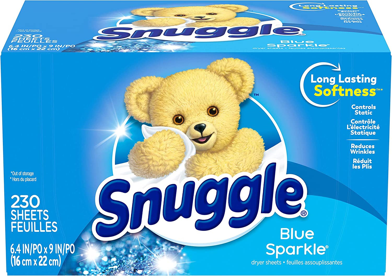 Snuggle Fabric Softener Dryer Sheets, Blue Sparkle, 230 Count La Paz