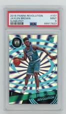 Jaylen Brown 2016 Panini Revolution Sunburst Rookie Card RC 26/75 PSA 9
