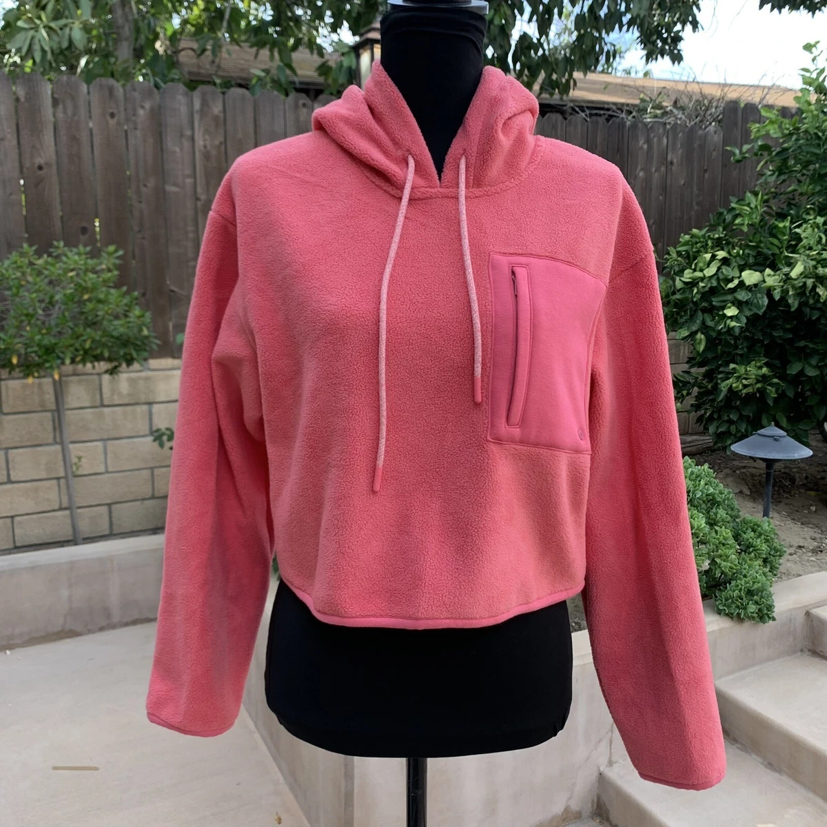 UGG MYLEY SHERPA HOODIE WOMEN SIZE S ROYAL PINK MICRO PLUSH FLEECE