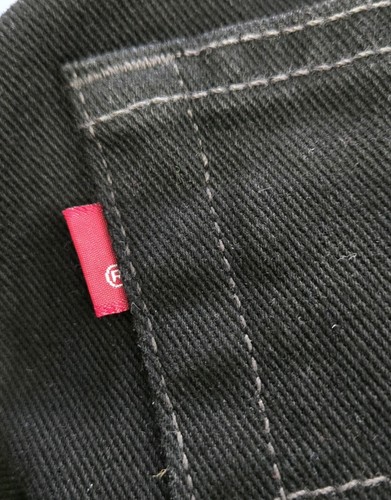 VIntage 2000 Levi's 550 Blank Tab Jeans 40x34 (38x33.5) Black Relaxed Fit Unworn - Picture 14 of 21