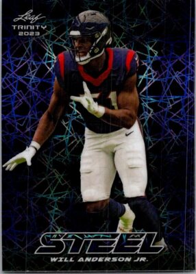 2023 Leaf Trinity #S-77 Will Anderson Jr. Steel Purple Lazer /49