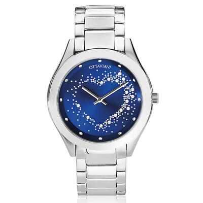 OROLOGIO DONNA SOLO TEMPO OTTAVIANI 15387B IN ACCIAIO CON CUORE DI