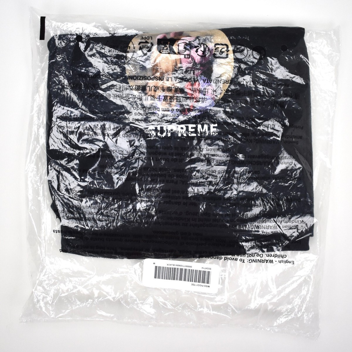 NWT Supreme The Muppets Miss Piggy Photo T-Shirt Black Tee Mens M