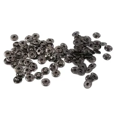 50 Sets Snaps Buttons Sew On Metal Snaps Fasteners Press Studs Buttons 15mm