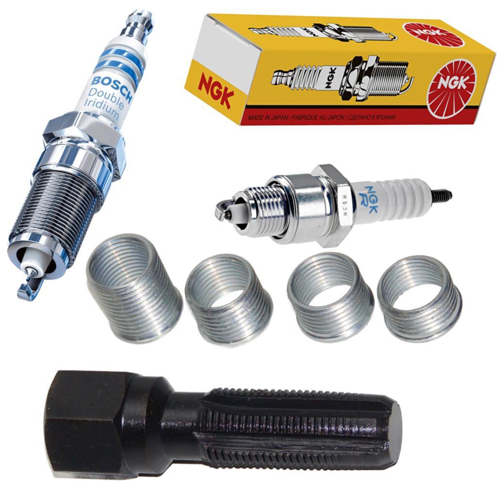 14mm Spark Plug Thread Repair Tool Kit 4pc Helicoil Rethread Inserts 14