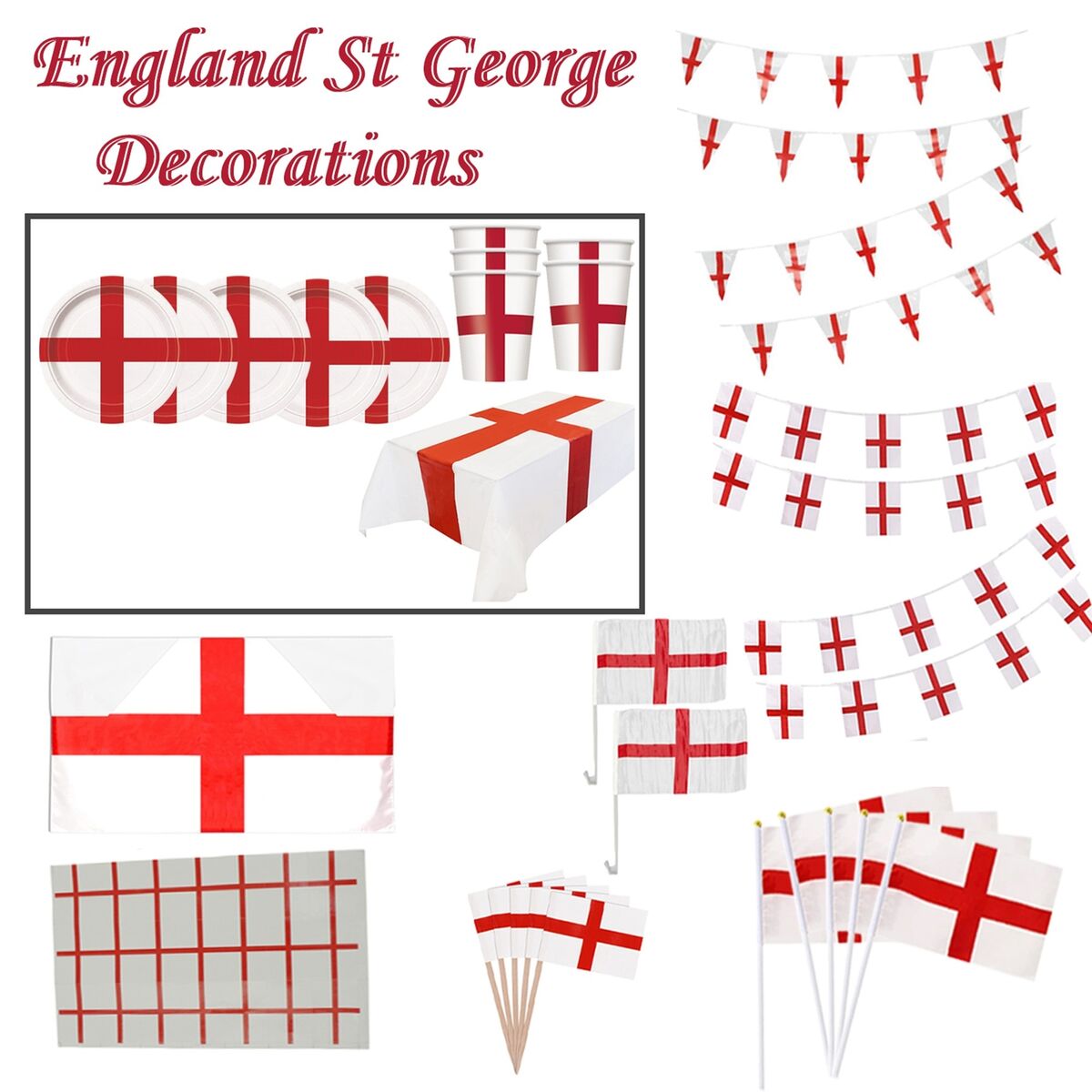 Bunting St George 7m 25 Flags Party Goods Unisex Bunting St George 7m 25 Flags Party Goods Unisex