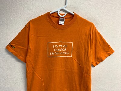 Vintage New Egg Computers T-Shirt Size Small Men's Orange Y2K Technology PC Nerd