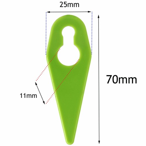 10-100Pcs Green Plastic Blade Cutter Replace for Cordless Grass Trimmer Strimmer - Picture 11 of 15