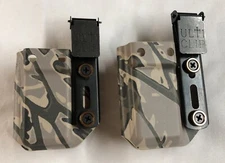 2 Eclipse Multi-Cam Kydex Mag Pouches W/Ulti-Clip IWB -Fits Springfield XD9 Mags