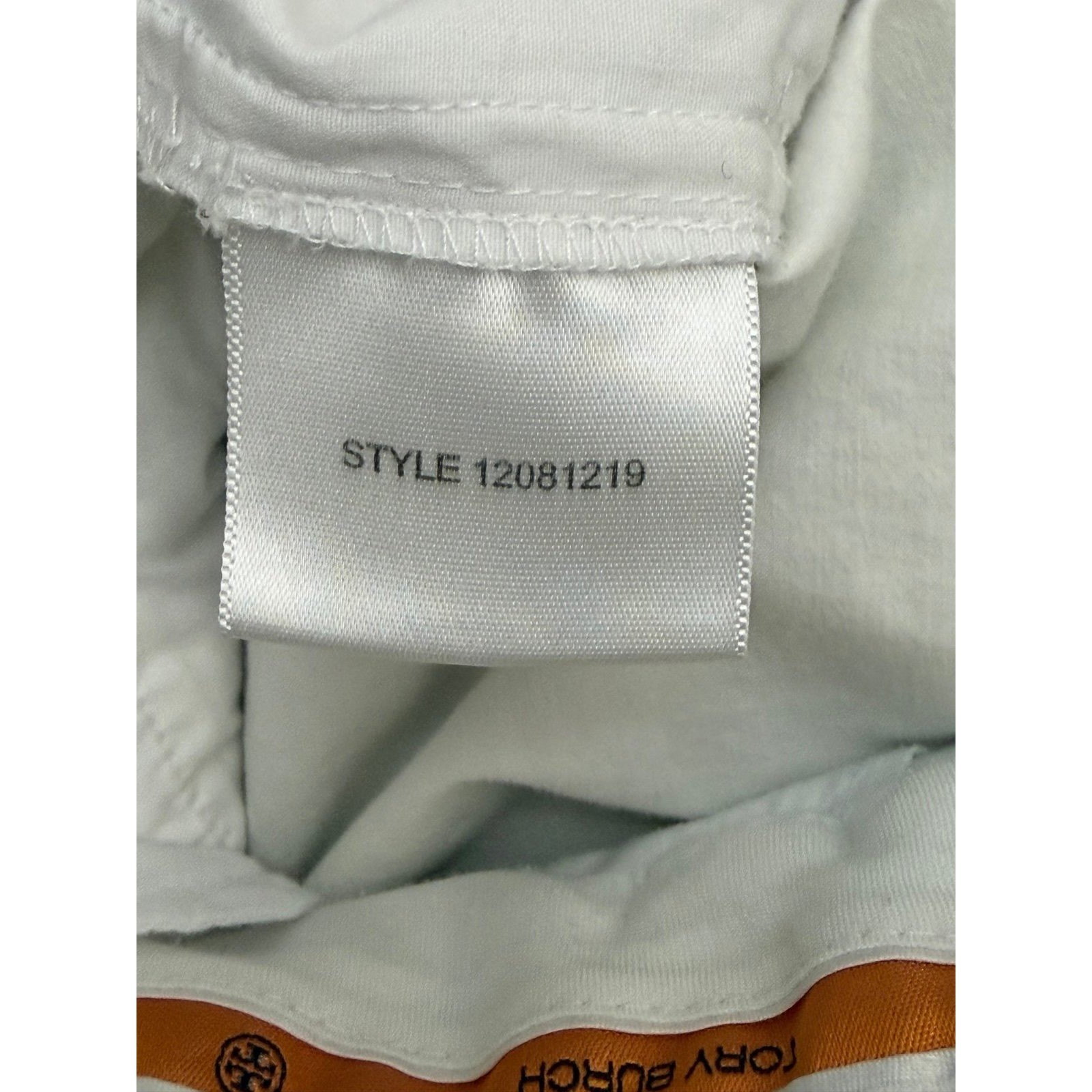 Tory Burch off white Stretch Pants Size 6 Straight Leg Cotton Blend thumbnail 6