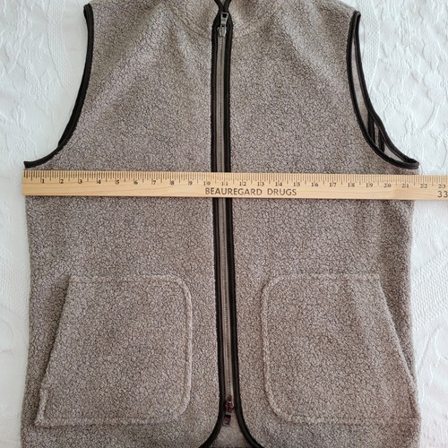 Peter Millar Men's Chalet Fleece Vest Birchwood/Brown Size Medium - Picture 10 of 11