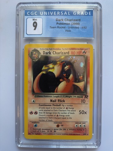 Dark Charizard (Unlimited) graded CGC 9 for sale on eBay