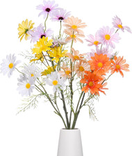 6 Pcs Artificial Daisy Flowers 20'' Faux Silk Daisy Flowers with Stems Colorful
