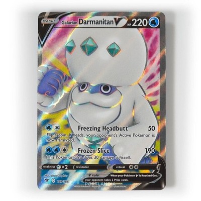Pokemon - Galarian Darmanitan V - 169/185 - SWSH Vivid Voltage - Full Art Karte
