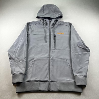 Simms Jacket Rogue Fleece Hoody Mens Medium Gray Softshell Lined Zip Fishing