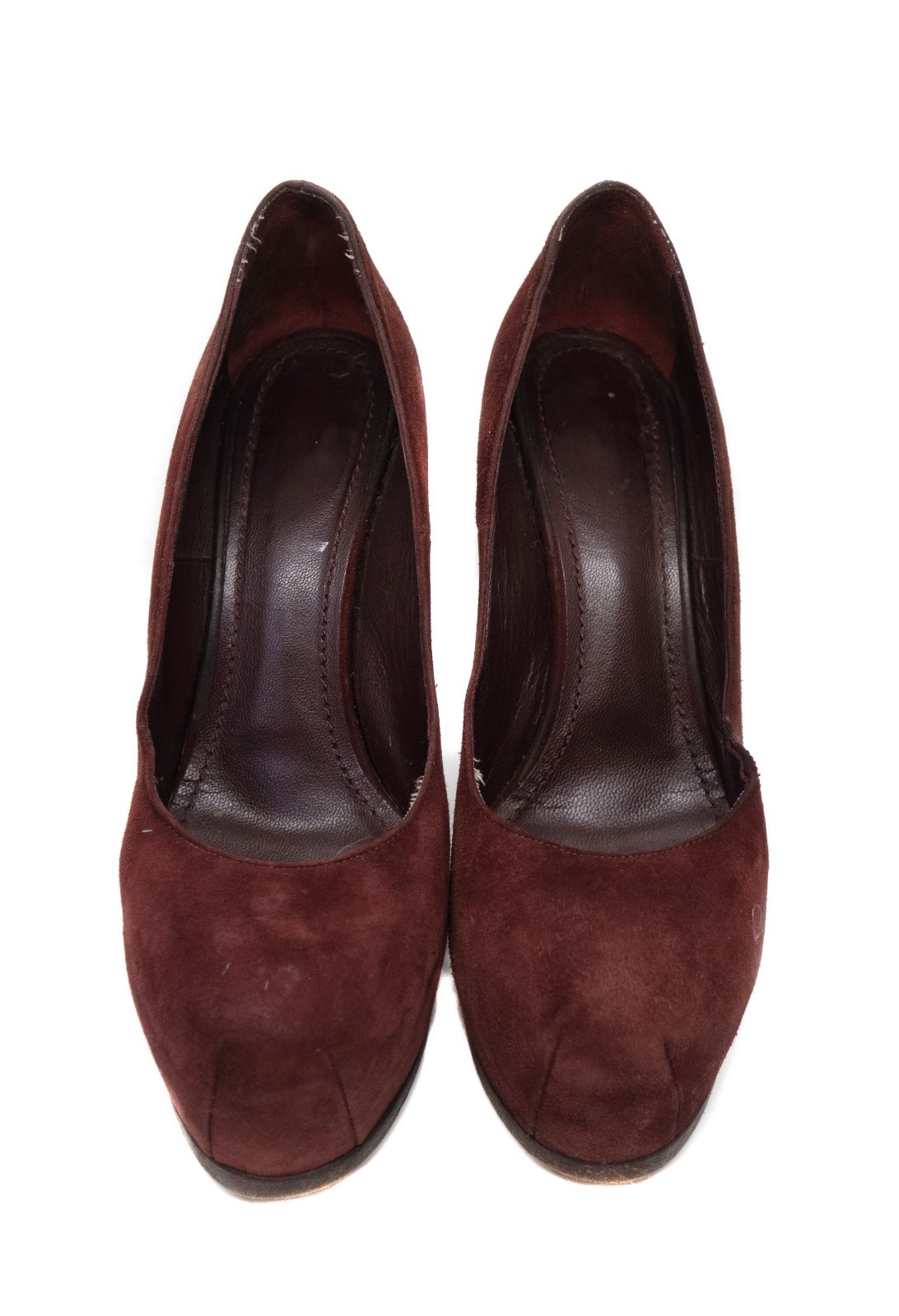 Yves Saint Laurent 00s Rive Gauche Tribtoo Suede Platform Pumps Heels thumbnail 3