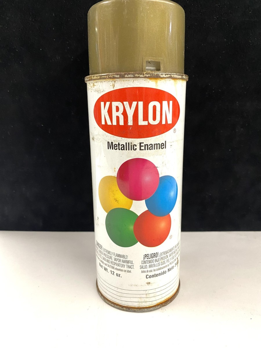 1970'S VINTAGE KRYLON METALLIC SPRAY PAINT CAN FULL 1701 GOLD LIKE