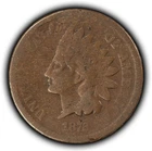 1872 1c Indian Head Small Cent - Good/VG Semi Key Date - SKU-Y6504