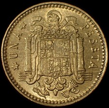 Spain 1 Peseta 1963   64   on star Francisco Franco Coin WCA B501