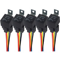 Kfz Relais 5-Pin 12V 40A Spdt Mit Kabelbaum Auto Wechsler Schaltrelais Steckrela