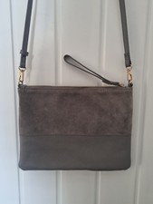 Image of Brand New Grey Leather Accessorize Cross Body Hand Bag