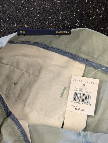 NWT Polo Ralph Lauren Mens Lima Green Stretch Classic Fit 6" Cotton Chino Shorts - Picture 5 of 7