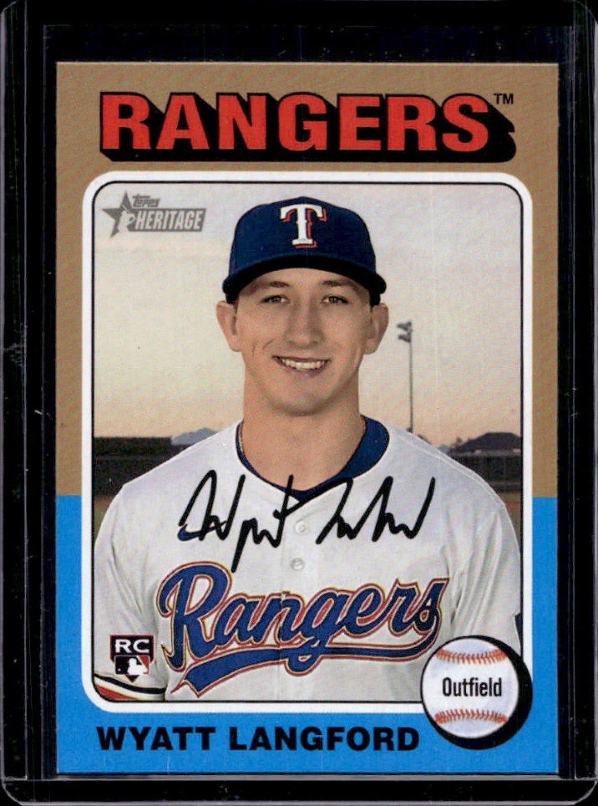 2024 Topps Heritage High Number Wyatt Langford RC Rookie #581 Rangers